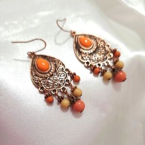 New Bohemian Rose Gold Dangle Drop Earrings
